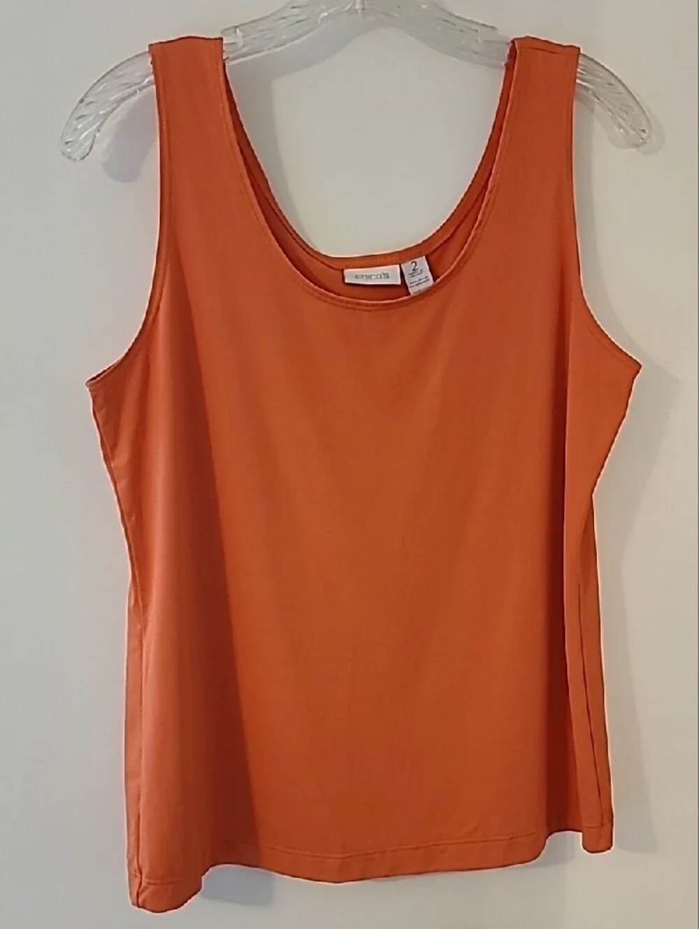 Chico's Vibrant Peachy Orange Scoop Tank